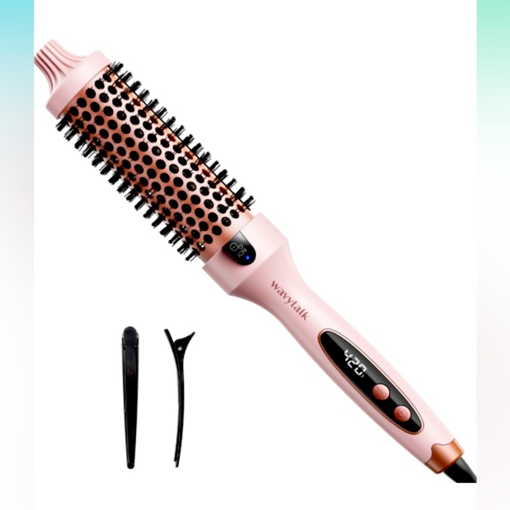 Wavylalk Pink Hot Air Round Brush Styler